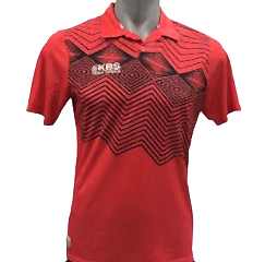 KBS Erkek Polo Yaka Kırmızı Üzeri Siyah Tişört