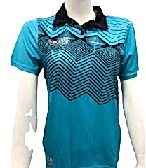 KBS Kadın Polo Yaka Turkuaz üzeri Lacivert Tişört